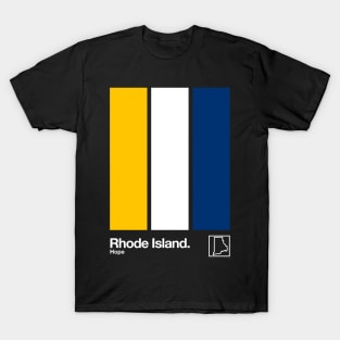 Rhode Island State Flag // Original Minimalist Artwork Poster Design T-Shirt